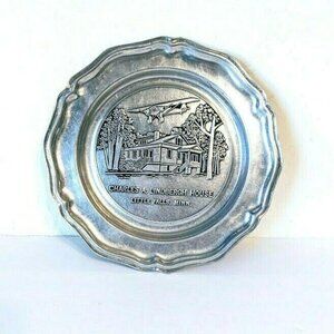 Wilton RWP Pewter Charles Lindbergh House Collectors Plate Little Falls Minn.